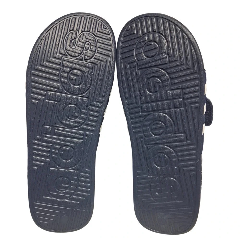 Adidas Adissage Massage Slides Blue White Mens 12 Womens 13 Sandals F35579 Sport